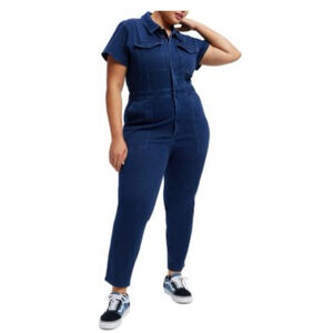 Good American Fit For Success Denim Jumpsuit